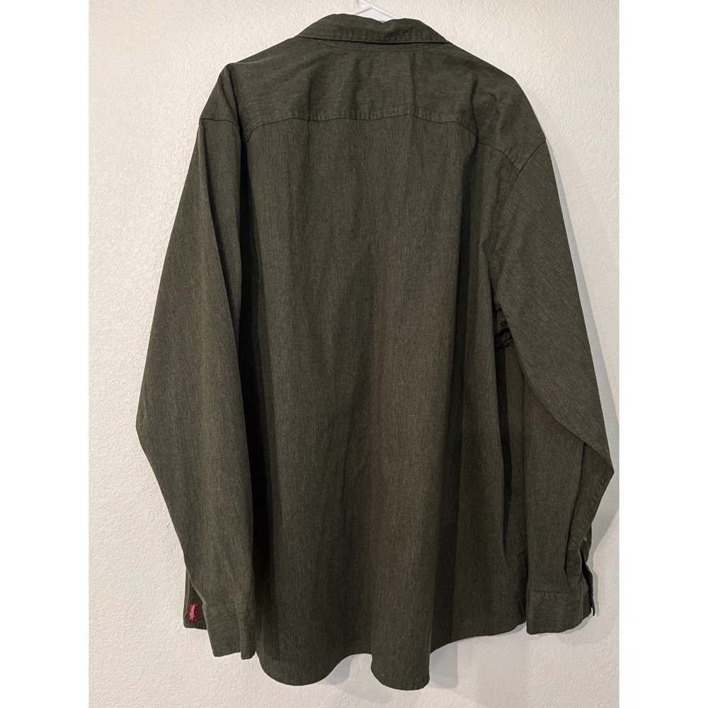 Wrangler Men's L/S Shirt Green Size 3XL Western Work Stretch NEW WOT - Picture 4 of 6